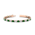 Thumbnail 22 - basket-tennis-bracelet-14-carat-oval-shaped-in-rose-gold-fdbrc10444gemgrangle2-14.00ct-nl-rg