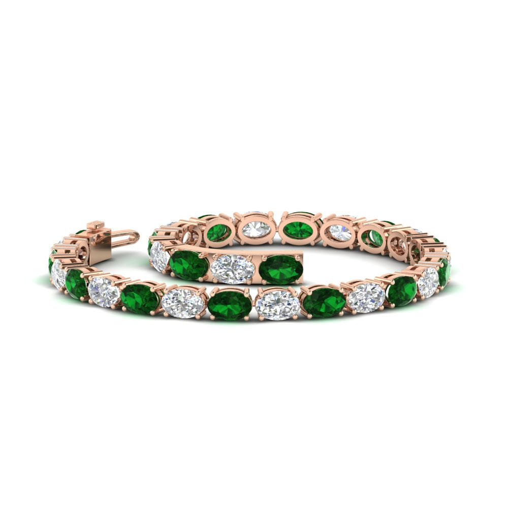 basket-tennis-bracelet-14-carat-oval-shaped-in-rose-gold-fdbrc10444gemgrangle2-14.00ct-nl-rg