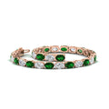 Thumbnail 23 - basket-tennis-bracelet-14-carat-oval-shaped-in-rose-gold-fdbrc10444gemgrangle2-14.00ct-nl-rg