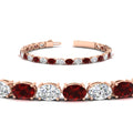 Thumbnail 26 - basket-tennis-bracelet-14-carat-oval-shaped-in-rose-gold-fdbrc10444grudrangle2-14.00ct-nl-rg