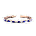 Thumbnail 7 - basket-tennis-bracelet-14-carat-oval-shaped-in-rose-gold-fdbrc10444gsablangle2-14.00ct-nl-rg