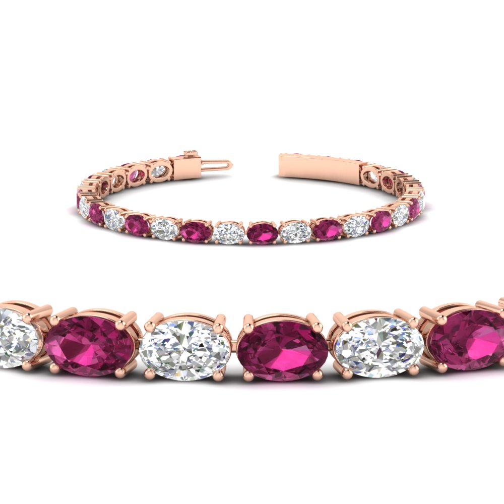 basket-tennis-bracelet-14-carat-oval-shaped-in-rose-gold-fdbrc10444gsadrpiangle2-14.00ct-nl-rg
