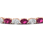 Load image into Gallery viewer, basket-tennis-bracelet-14-carat-oval-shaped-in-rose-gold-fdbrc10444gsadrpiangle2-14.00ct-nl-rg
