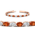 Thumbnail 16 - basket-tennis-bracelet-14-carat-oval-shaped-in-rose-gold-fdbrc10444gsaorangle2-14.00ct-nl-rg