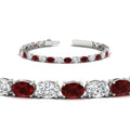 Thumbnail 56 - basket-tennis-bracelet-14-carat-oval-shaped-in-white-gold-fdbrc10444grudrangle2-14.00ct-nl-wg