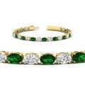 Thumbnail 81 - basket-tennis-bracelet-14-carat-oval-shaped-in-yellow-gold-fdbrc10444gemgrangle2-14.00ct-nl-yg