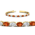Thumbnail 76 - basket-tennis-bracelet-14-carat-oval-shaped-in-yellow-gold-fdbrc10444gsaorangle2-14.00ct-nl-yg