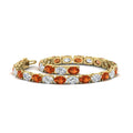 Thumbnail 78 - basket-tennis-bracelet-14-carat-oval-shaped-in-yellow-gold-fdbrc10444gsaorangle2-14.00ct-nl-yg