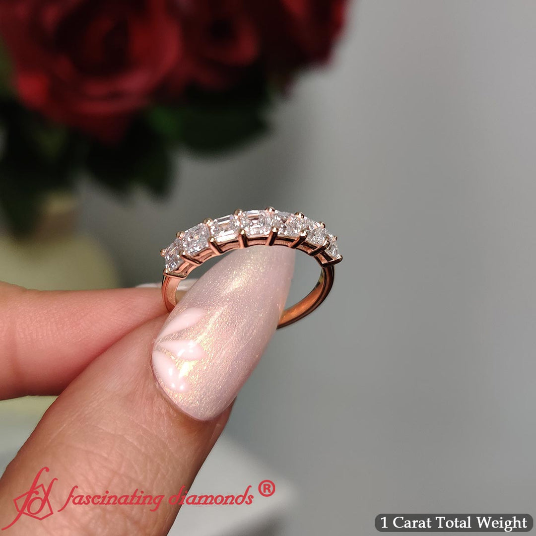 Basket-prong-seven-asscher-cut-1-ct.-anniversary-ring-in-rose-gold-FD10118B-3