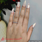 Load image into Gallery viewer, Basket-prong-seven-asscher-cut-1-ct.-anniversary-ring-in-rose-gold-FD10118B-8