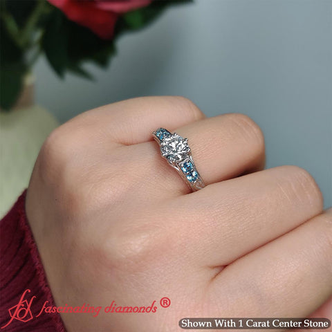 Beautiful-filigree-6-prong-diamond-engagement-ring-with-blue-topaz-in-14k-white-gold-FD9143-1