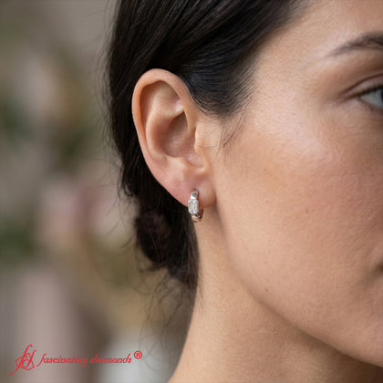 Bezel-emerald-diamond-huggie-hoop-earrings-in-white-gold_model_FDEAR11743-1