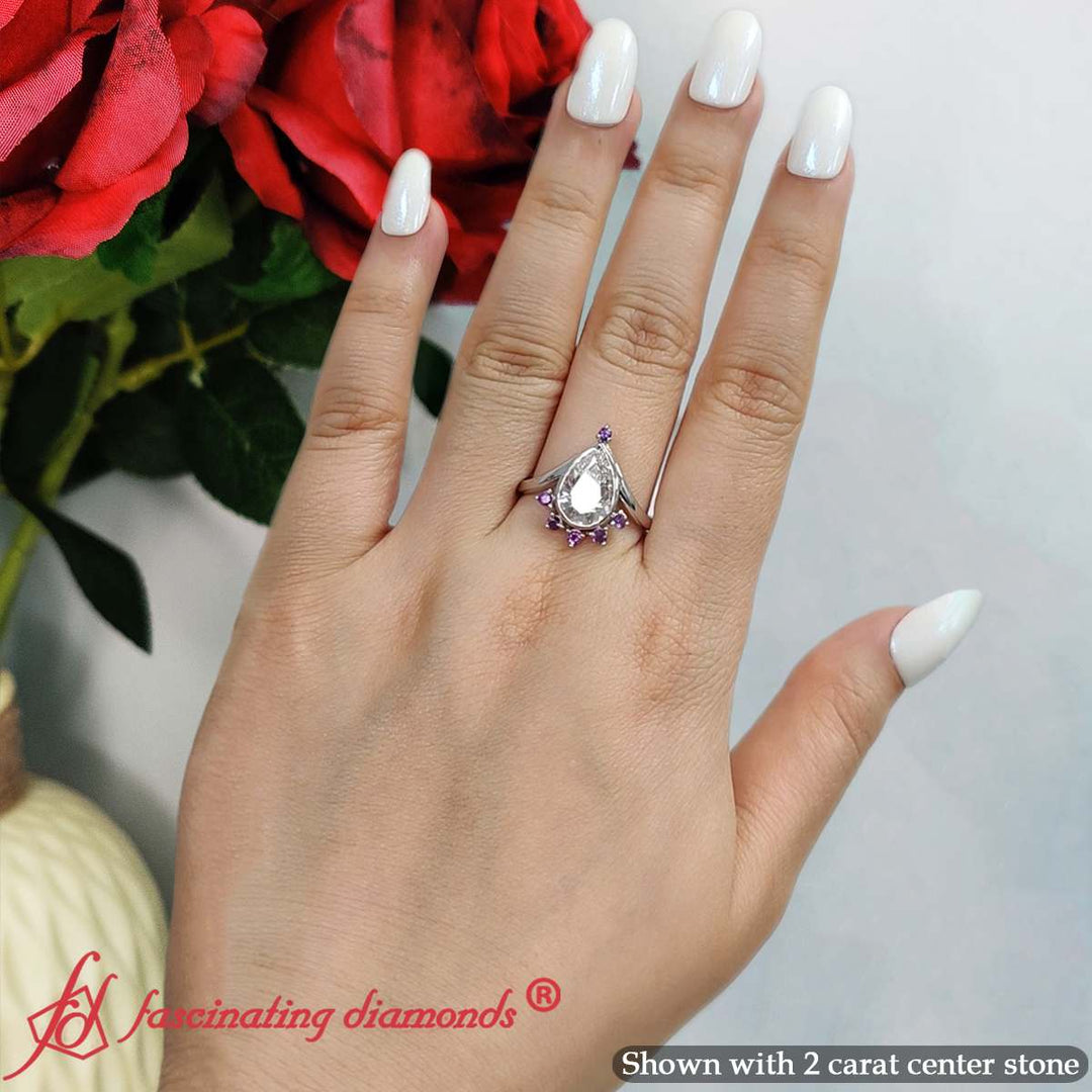 bezel-set-pear-crown-blue-topaz-engagement-ring-in-14k-white-gold-fd1046per-8