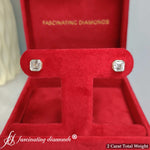 Load image into Gallery viewer, Bezel-stud-earring-asscher-cut-diamond-2-carat-in-14k-yellow-gold-fdear10516as-2