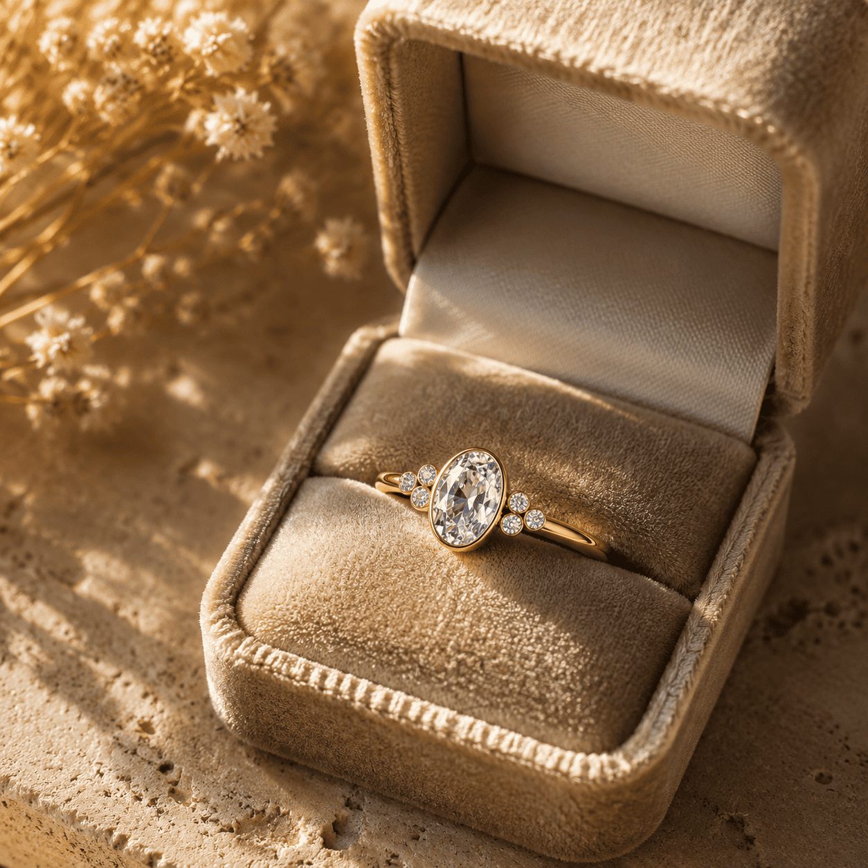 Bezel Set Engagement Ring