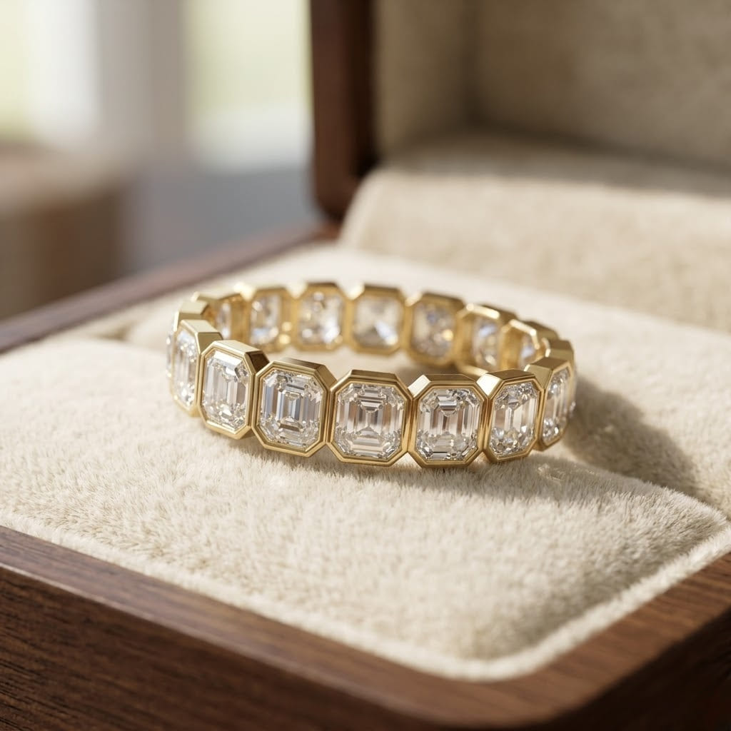 Bezel Set Eternity Band
