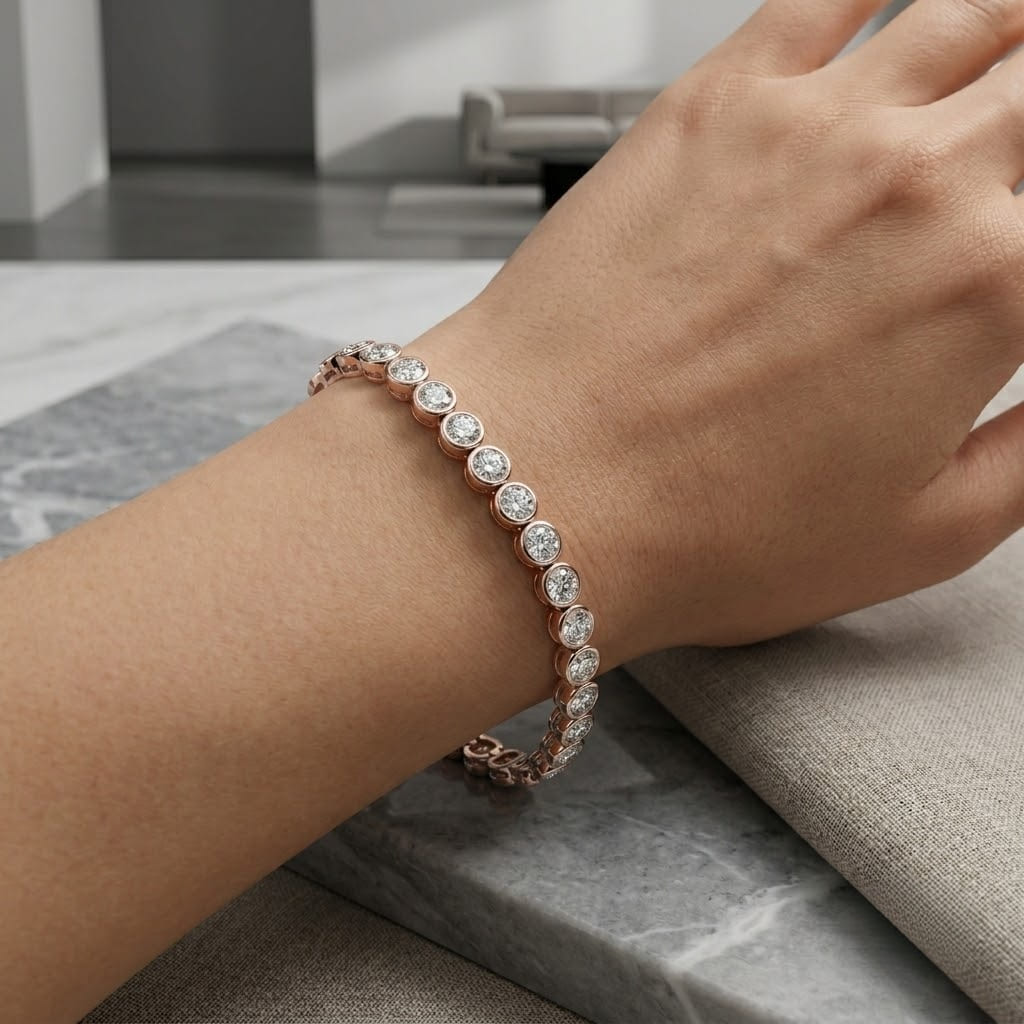 Bezel Set Tennis Bracelet