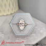 Load image into Gallery viewer, Cathedral-hidden-halo-marquise-cut-diamond-ring-in-14k-yellow-gold-FD9788MQR-15