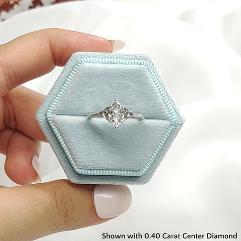 CelticMarquiseCutDiamondSolitaireEngagementRingIn14KWhiteGold-FD8541R