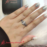 Load image into Gallery viewer, Marquise Cut Two Tone Celtic Bridal Ring Set
