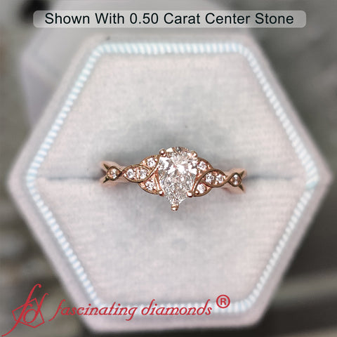 Celtic_Knot_Split_Pear_Shaped_Lab_Diamond_Engagement_Ring_In_14K_Rose_Gold-FD9609R-1