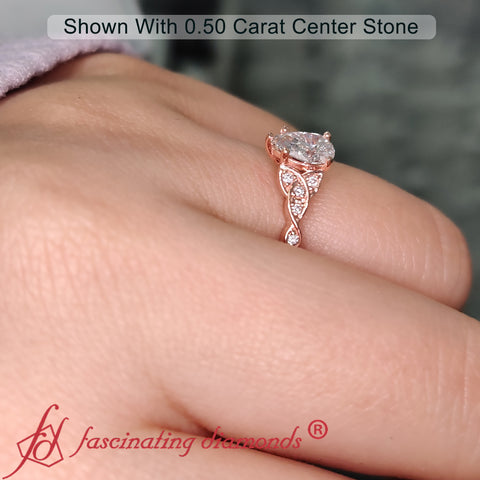 Celtic_Knot_Split_Pear_Shaped_Lab_Diamond_Engagement_Ring_In_14K_Rose_Gold-FD9609R-3