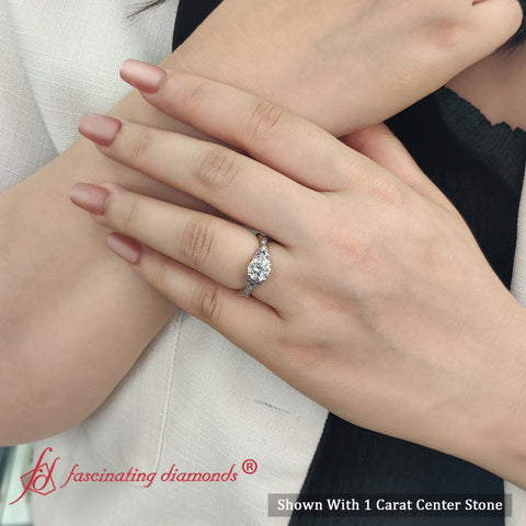 Irish Celtic Round Lab-Grown Diamond Ring