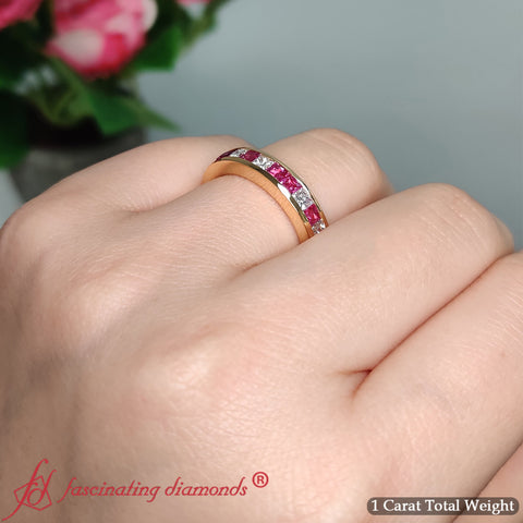 Channel-Princess-Cut-Diamond-Wedding-Band-1-Carat-In-18K-Yellow-Gold-FD8382-1.00-CT-1