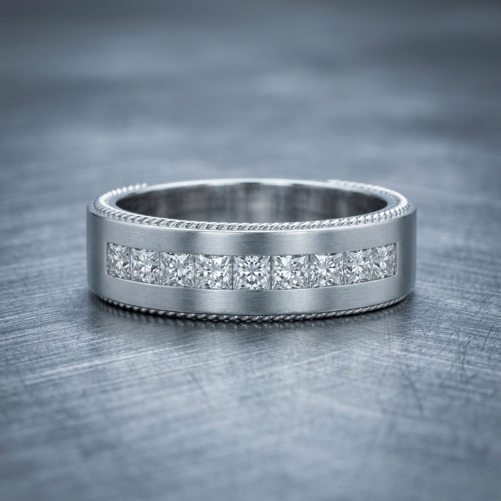 Channel-Set Diamond Bands