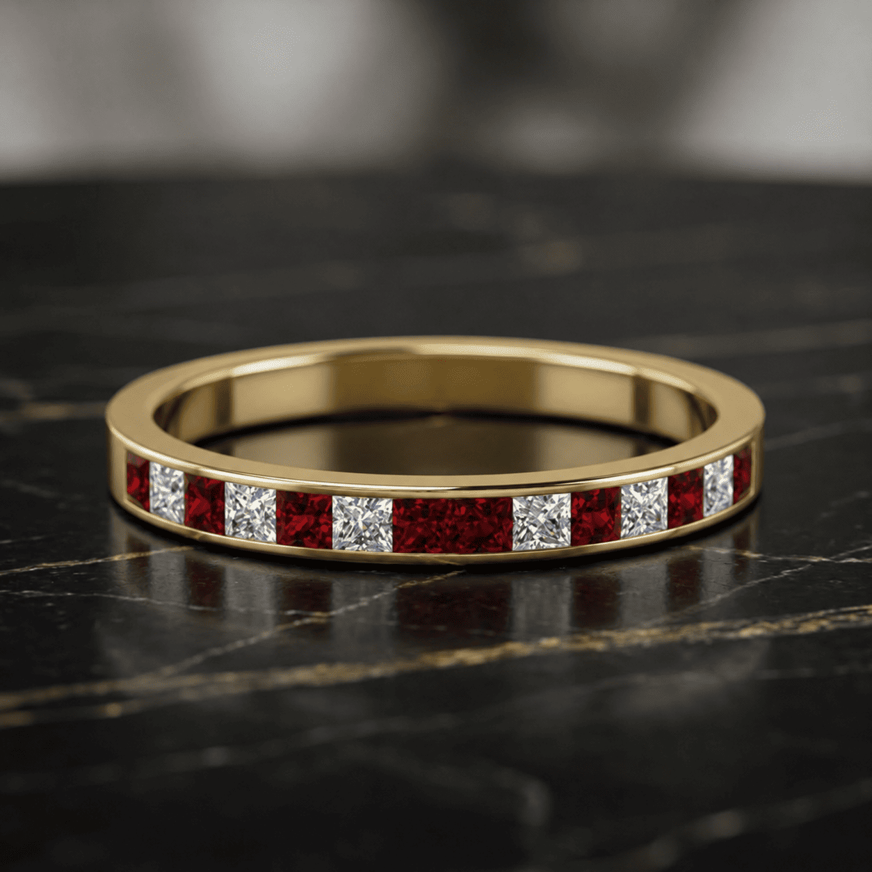 Channel Set Ruby Band