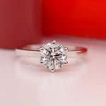 Load image into Gallery viewer, Classic-Six-Prong-Round-Solitaire-Lab-Diamond-Engagement-Ring-In-950-Platinum-FD9334ROR
