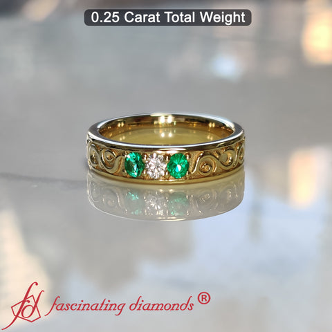 Classic_Mens_3_Stone_Diamond_Wedding_Band_With_Emerald_In_14K_Yellow_Gold-FDM9850B-1.jpg
