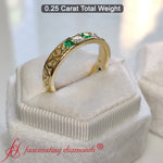 Load image into Gallery viewer, Classic Mens 3 Stone Wedding Band