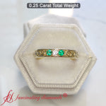 Load image into Gallery viewer, Classic Mens 3 Stone Wedding Band