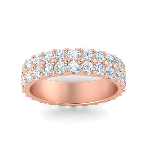 Common-Prong-Double-Row-2.50-Carat-Diamond-Eternity-Band-in-rose-gold-FD11378BANGLE5-2.50CT-NL-RG