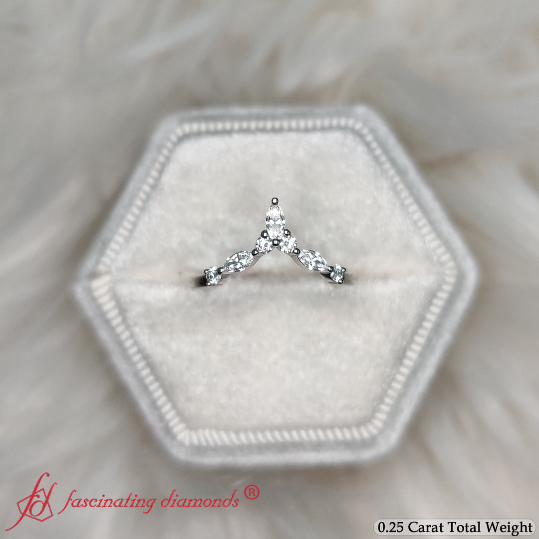 CrownMarquiseAndRoundLabDiamondBandIn14kWhiteGold-FD9612B