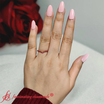 Curved-v-pink-sapphire-wedding-band-in-rose-gold-FD11229GS-2