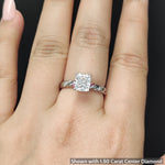 Load image into Gallery viewer, Twisted Vine Cushion Diamond Ring

