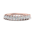 Load image into Gallery viewer, Diagonal Diamond Marquise Half Band-in-Rose GoldFD9726B-NL-RG.jpg