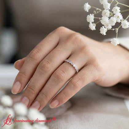 Thin Bezel Set Stack Ring