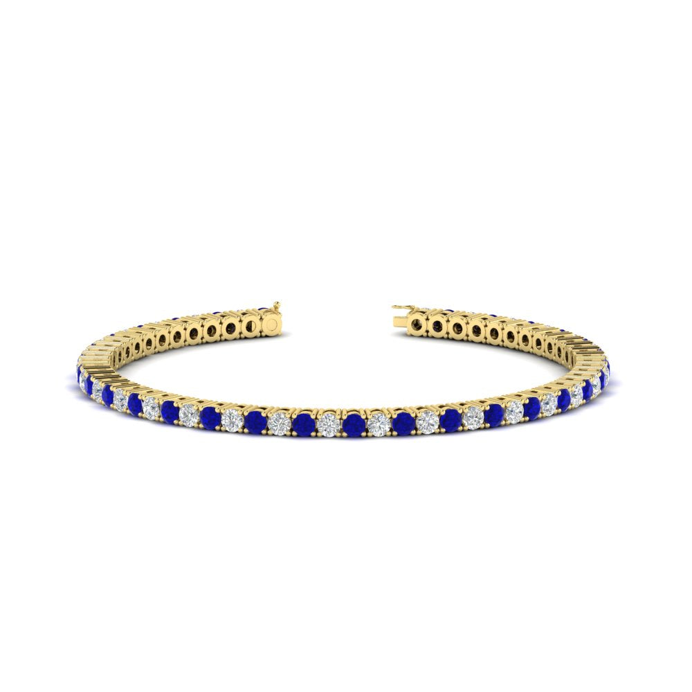 Diamond-Tennis-Bracelet-For-Women-3-Ctw-Blue-Sapphire-In-Yellow-Gold-FDBRC8635ROGSABL-3.00_20CT-NL-YG