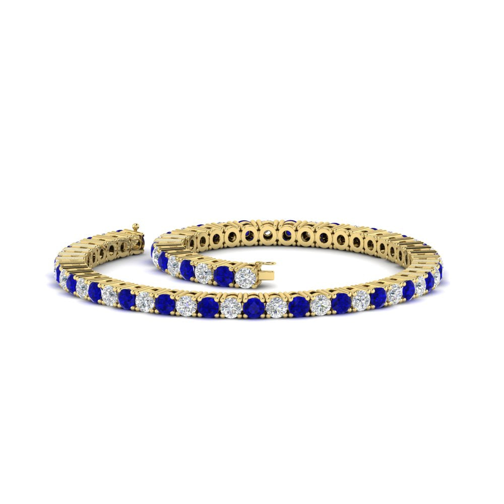 Diamond-Tennis-Bracelet-For-Women-3-Ctw-Blue-Sapphire-In-Yellow-Gold-FDBRC8635ROGSABLANGLE4-3.00_20CT-NL-YG