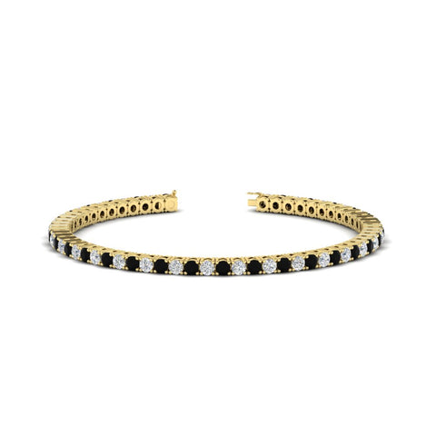 Diamond-Tennis-Bracelet-For-Women-3-Ctw-With-Black-Diamond-In-Yellow-Gold-FDBRC8635ROGBLACK-3.00_20CT-NL-YG