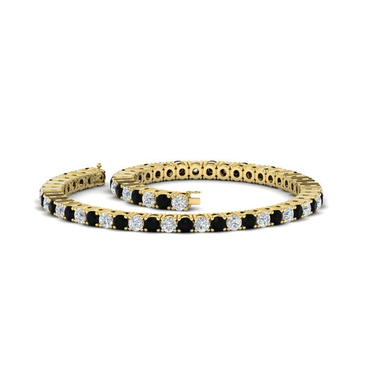 Diamond-Tennis-Bracelet-For-Women-3-Ctw-With-Black-Diamond-In-Yellow-Gold-FDBRC8635ROGBLACKANGLE4-3.00_20CT-NL-YG