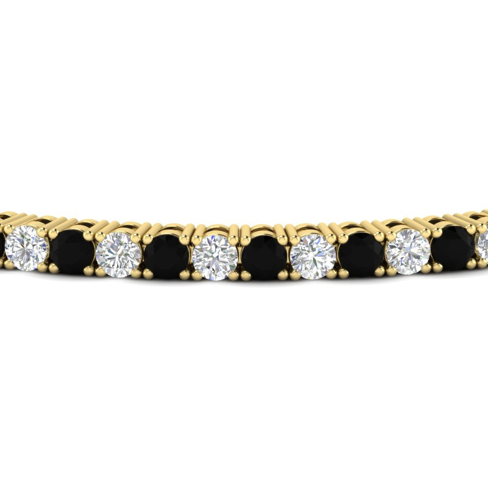 Diamond-Tennis-Bracelet-For-Women-3-Ctw-With-Black-Diamond-In-Yellow-Gold-FDBRC8635ROGBLACKANGLE5-3.00_20CT-NL-YG