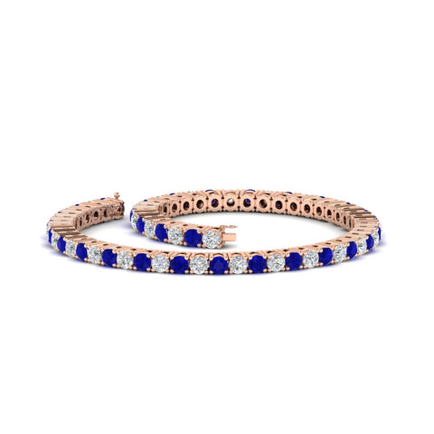 Diamond-Tennis-Bracelet-For-Women-3-Ctw-With-Blue-Sapphire-With-Blue-Sapphire-In-Rose-Gold-FDBRC8635ROGSABLANGLE4-3.00_20CT-NL-RG