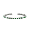 Load image into Gallery viewer, Diamond-Tennis-Bracelet-For-Women-3-Ctw-With-Green-Emerald-With-Green-Emerald-In-White-Gold-FDBRC8635ROGEMGR-3.00_20CT-NL-WG