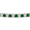 Load image into Gallery viewer, Diamond-Tennis-Bracelet-For-Women-3-Ctw-With-Green-Emerald-With-Green-Emerald-In-White-Gold-FDBRC8635ROGEMGRANGLE5-3.00_20CT-NL-WG