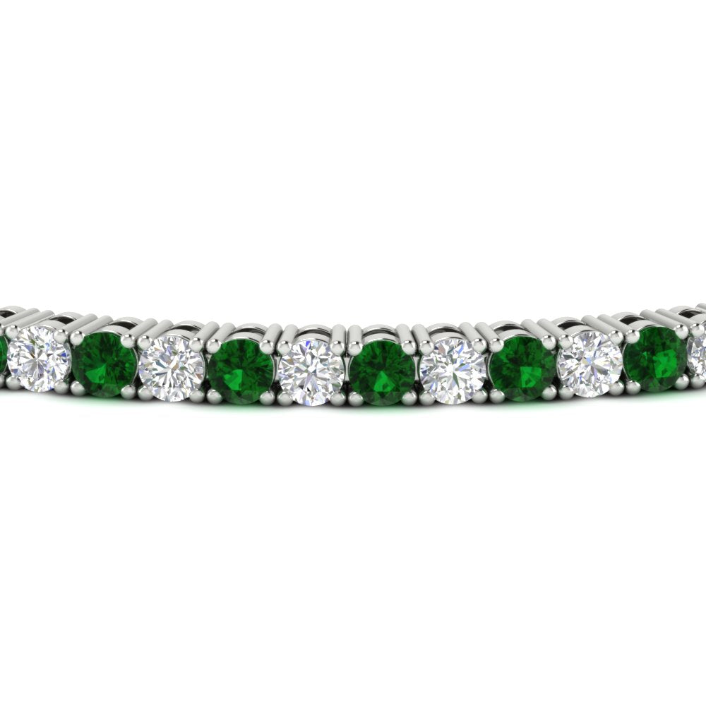 Diamond-Tennis-Bracelet-For-Women-3-Ctw-With-Green-Emerald-With-Green-Emerald-In-White-Gold-FDBRC8635ROGEMGRANGLE5-3.00_20CT-NL-WG