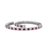Load image into Gallery viewer, Diamond-Tennis-Bracelet-For-Women-3-Ctw-With-Pink-Sapphire-In-White-Gold-FDBRC8635ROGSADRPIANGLE4-3.00_20CT-NL-WG